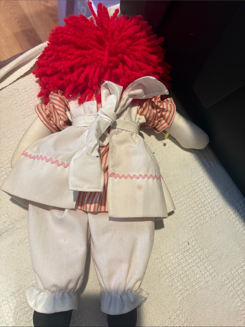 Handmade Red-Haired Rag Doll with Cream Outfit - Kids Toys - Picture 2 of 2
